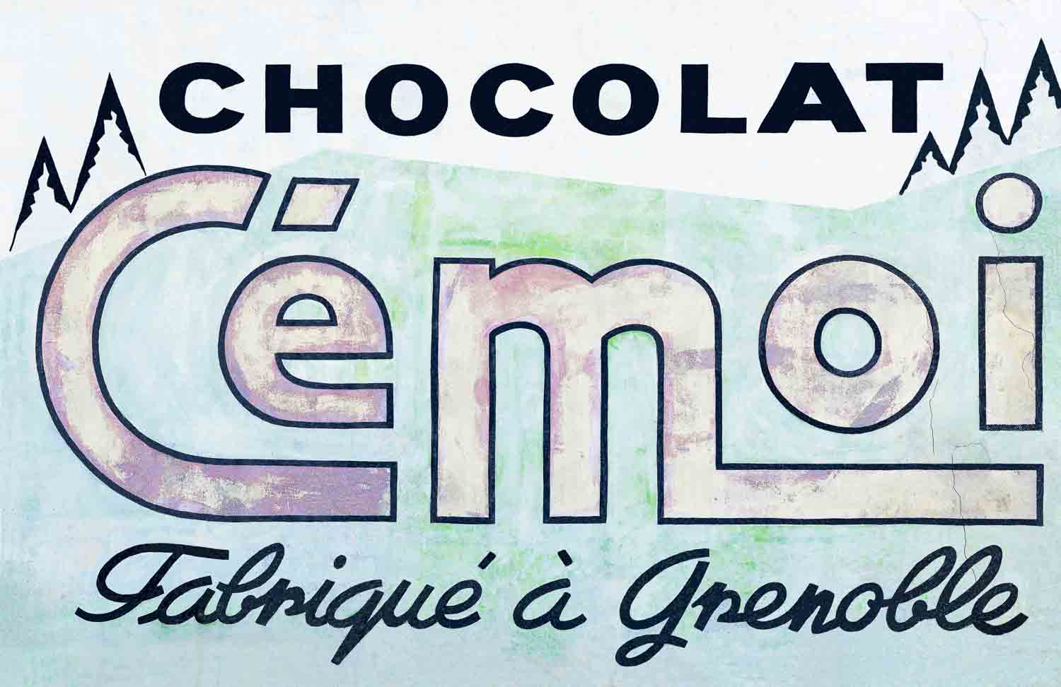 painted wall advertising CHOCOLAT CÉMOI