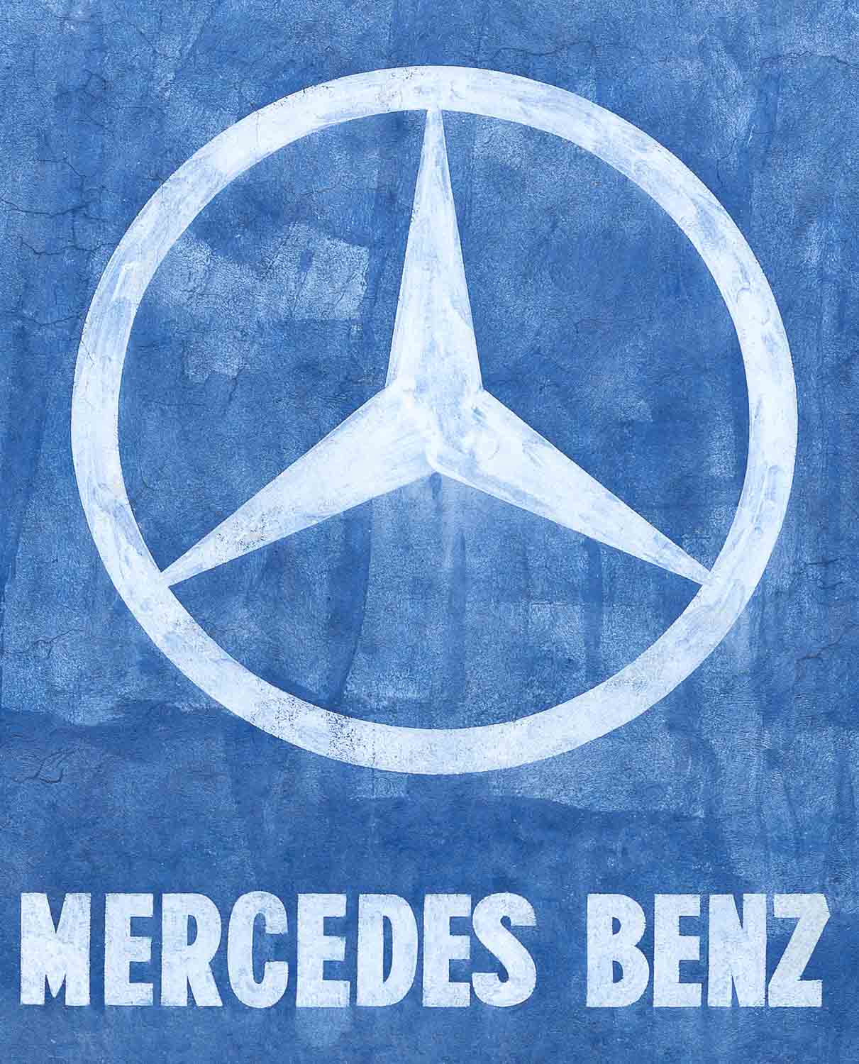 old painted wall advertisementMERCEDES BENZ - La Versanne