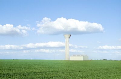 The Beauce Blandy Essonne water tower and cloud